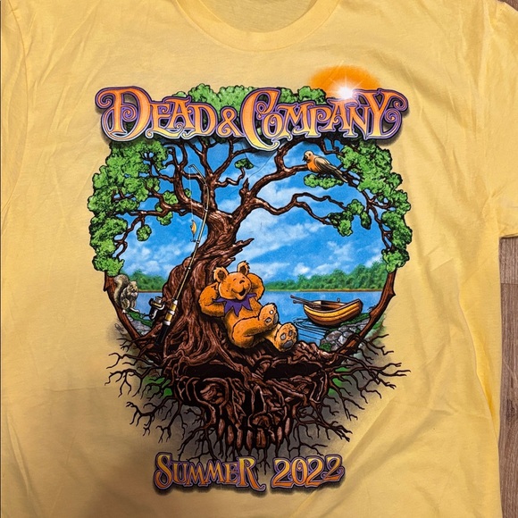 DEAD & COMPANY Next Level Apparel Yellow Graphic Tee Size: Large(medium) NWOT - Picture 4 of 5